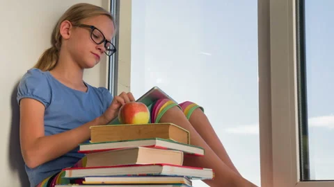 Reading E-books HD Video stock 238915197