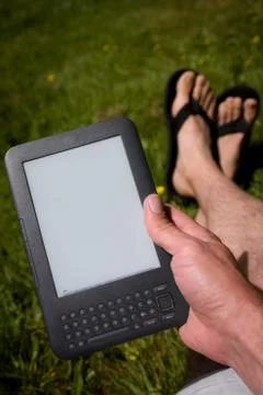 Reading ebook Stock Photos