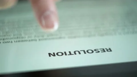 Reading an electronic document on a tablet. Stock Footage 158309430