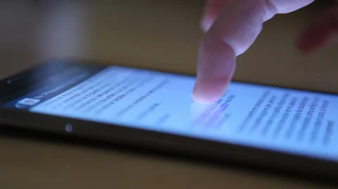 Reading Emails on Smart Phone Video stock 38851385