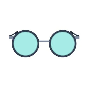 Reading glass vector icon eye lens vision isolated. Fashion spectacle frame o Stock Illustration