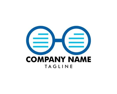 Reading Glasses Logo Template Design Stock Illustration