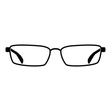 Reading glasses optical vision accessory silhouette Stock Illustration