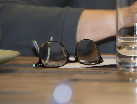 Reading glasses for reading a book 스톡 사진