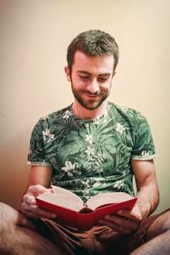 Reading a great book Stock Photos