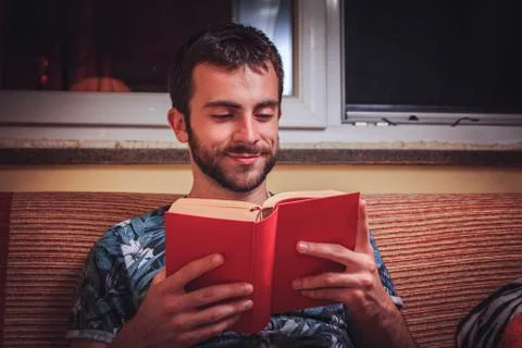 Reading a great book Stock Photos