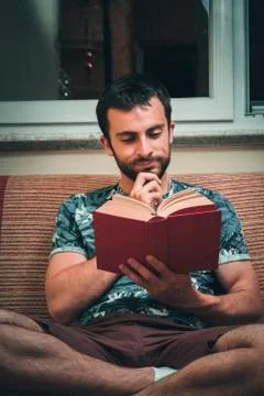 Reading a great book Stock Photos