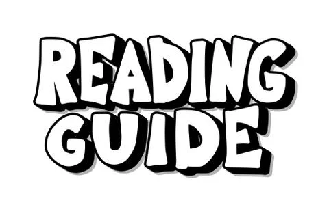 Reading guide phrase. Hand drawn quote about book. Text for bookstores, libra Stock Illustration