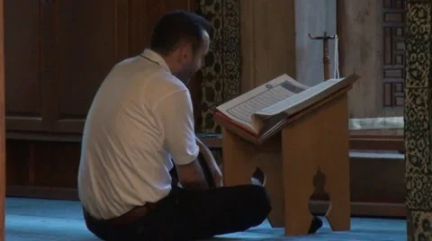 Reading of Holly Quran Stock Footage 46206399