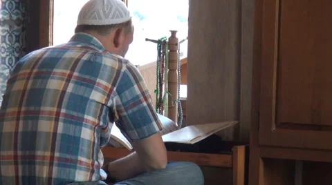 Reading of Holly Quran in The Mosque Stock Footage 46258920