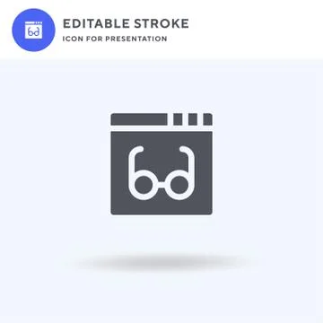 Reading icon vector, filled flat sign, solid pictogram isolated on white, logo イラスト素材