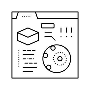 Reading information of soil testing in internet line icon vector illustration Illustrazione stock
