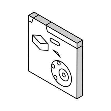 Reading information of soil testing in internet isometric icon vector Illustrazione stock