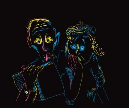 Reading Interesting  Book Illustrazione stock