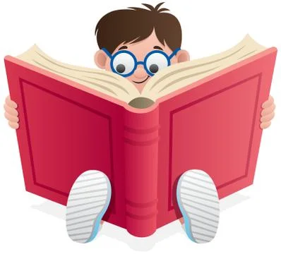 Reading Kid Illustrazione stock