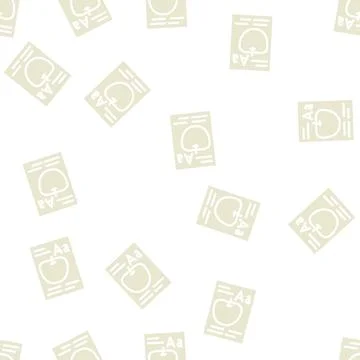 Reading kid leisure glyph vector seamless pattern Illustrazione stock