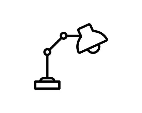 Reading-lamp. Flat web icon or sign isolated on white background. Collection  Stock Illustration