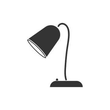 Reading lamp icon flat Stock Illustration