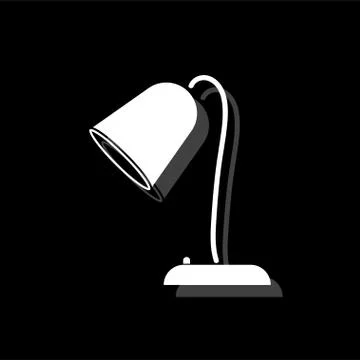 Reading lamp icon flat Stock Illustration