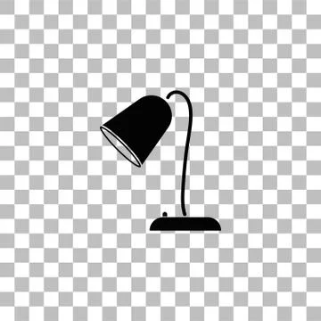 Reading lamp icon flat Illustrazione stock