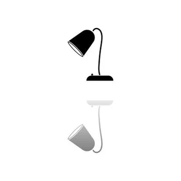 Reading lamp icon flat Stock Illustration