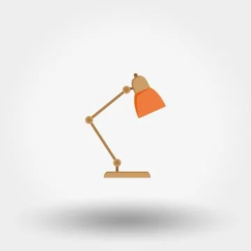 Reading Lamp. Icon. Vector. Flat. Stock Illustration