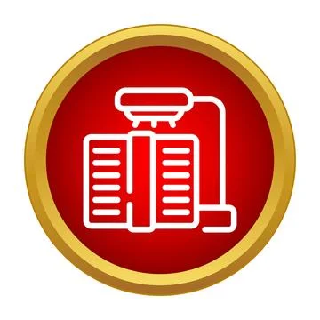Reading lamp illuminating stack of books icon Stock Illustration