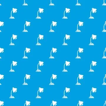 Reading lamp pattern vector seamless blue Illustrazione stock
