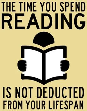 Reading lifespan Stock Illustration