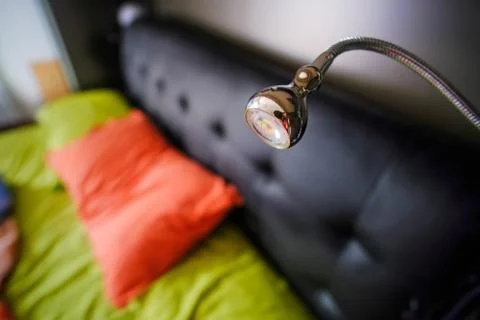 Reading light for bed to read at night Stock Photos