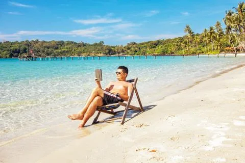 Reading man Stock Photos