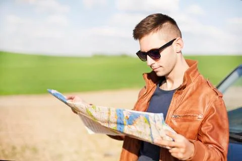 Reading the Map Foto stock