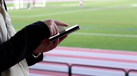 Reading mobile phone message Stock Footage 49825714