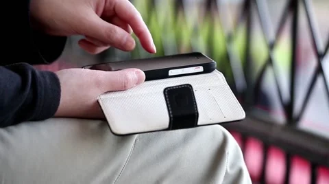 Reading mobile phone message Video stock 49826931