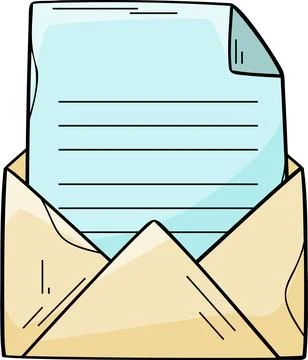 Reading a New Opened Message or Email Illustration Stockillustratie