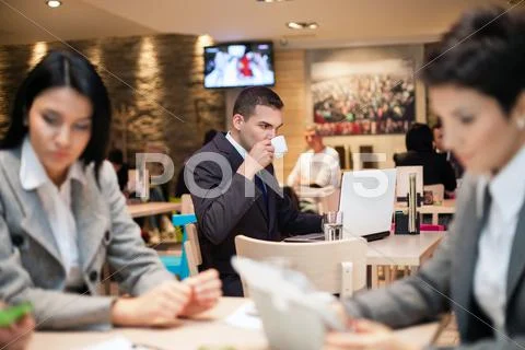 Reading news Stock Photos