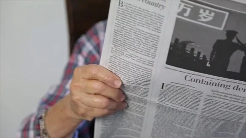 Reading Newspaper Stock Footage 75212193