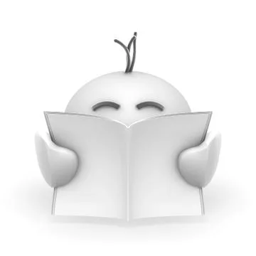 Reading newspaper. Illustrazione stock