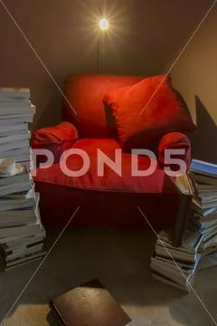 Reading nook in house Stock Photos