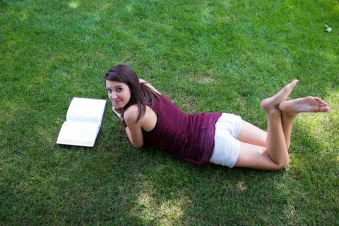 Reading Outside Stock Photos