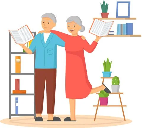 Reading people flat character set with books magazines literature isolated 스톡 일러스트
