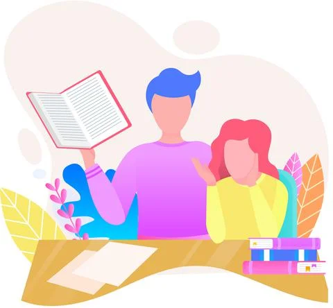 Reading people flat character set with books magazines literature isolated 스톡 일러스트