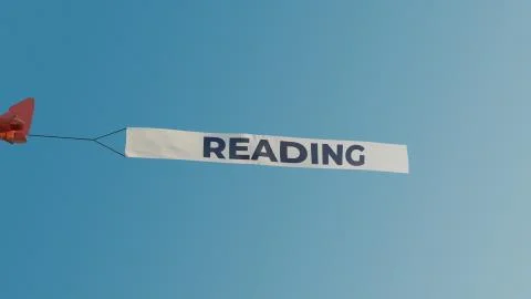 Reading Plane Banner Message UK Town Stock-Illustration