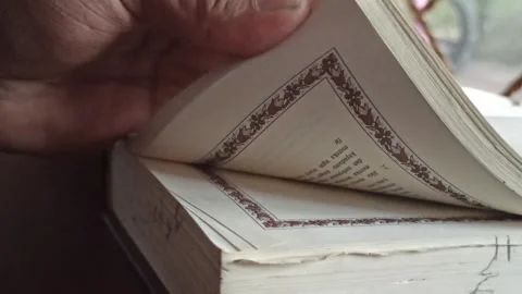 Reading the Quran with Translation Stock Footage 255085642