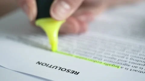 Reading the Resolution document. Stock Footage 159052811