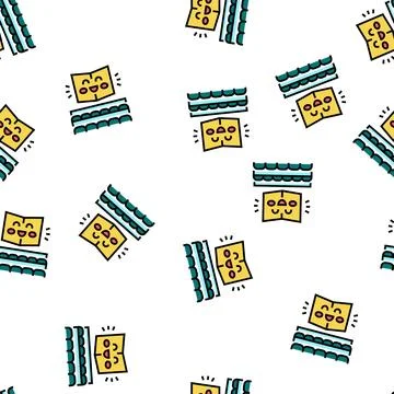 Reading room booking in library vector seamless pattern Illustrazione stock
