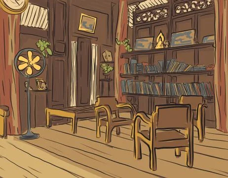 Reading room Stock Illustration