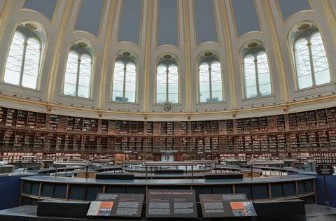 The Reading Room with many book stack were built surrounding situated in th.. Stock Photos