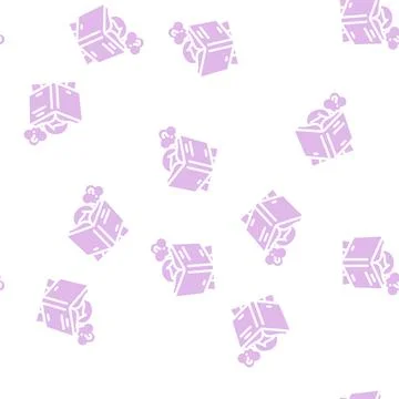 Reading self study glyph vector seamless pattern 스톡 일러스트