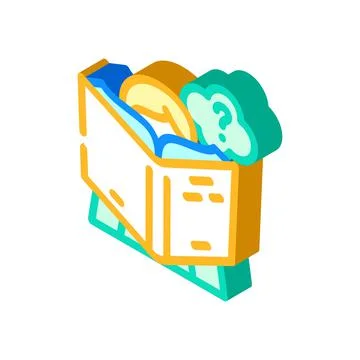 Reading self study isometric icon vector illustration Illustrazione stock